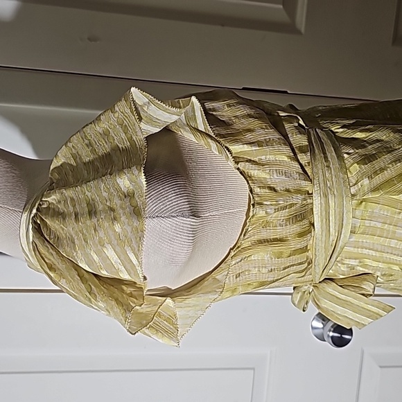 BCBG MAXAZRIA Women's wrap blouse with ruffle sleeves tie in back. Size XS. - Picture 6 of 8